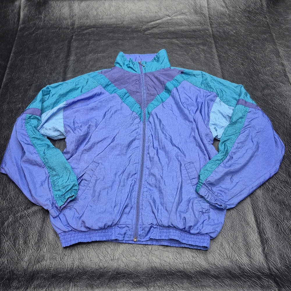 Vintage Colorblock Windbreaker Jacket